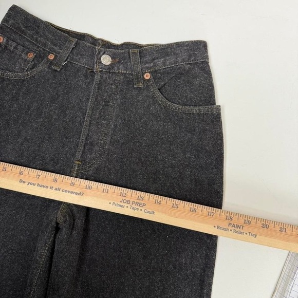 Vintage 93' Levi Strauss 13501-0658 Hairy Black‎ Denim Jeans size 9s (26x31) - Picture 7 of 7